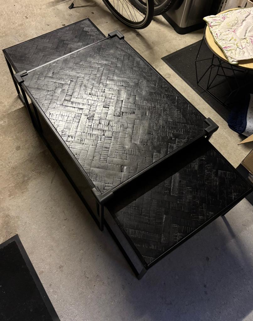 Salontafel set van 3, Huis en Inrichting, Tafels | Salontafels, Ophalen, 50 tot 100 cm, 100 tot 150 cm, Vierkant