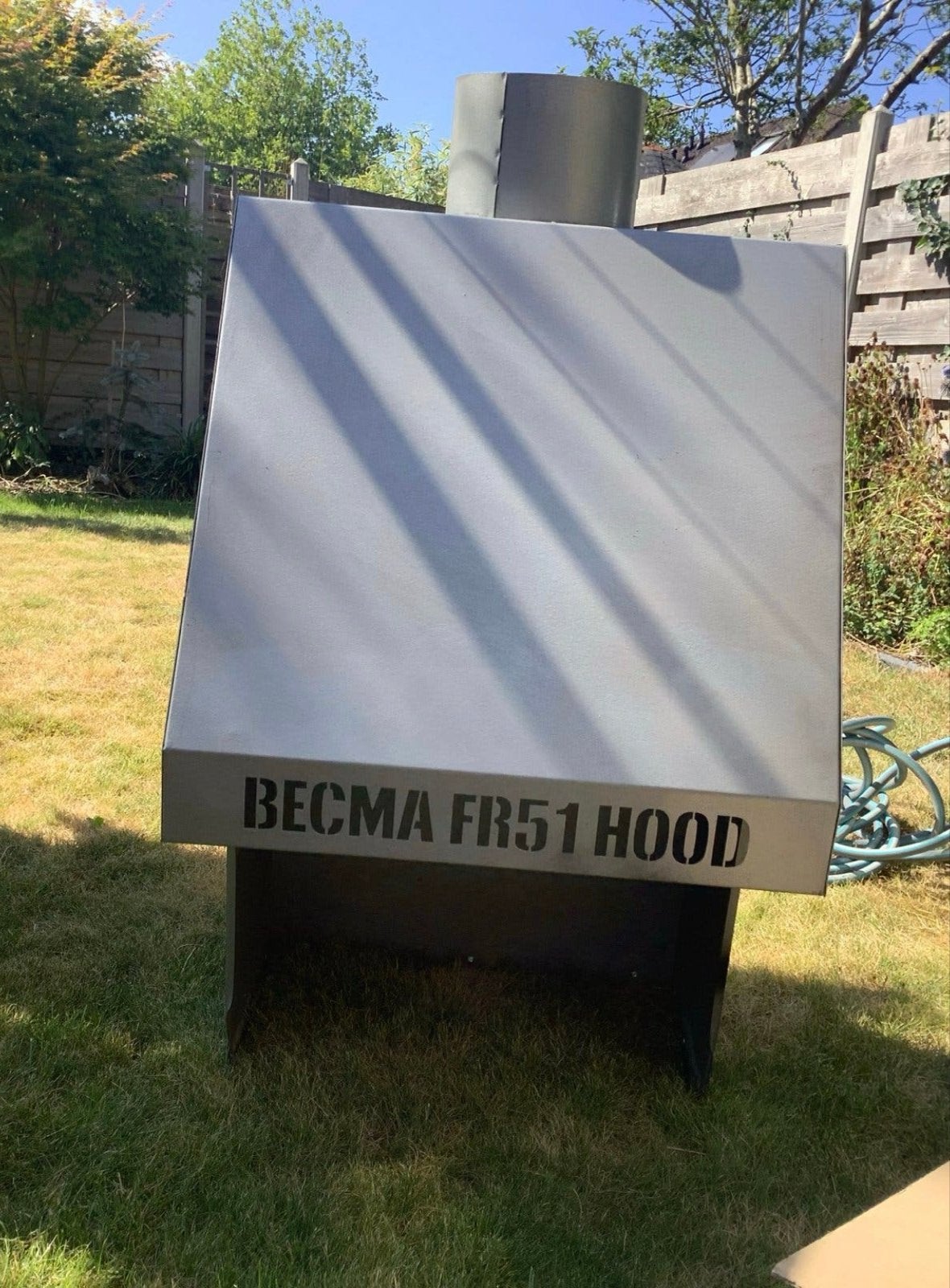 Becma FR51 afzuigkap met afvoerkanaal, Ophalen, Gebruikt, Wandschouwkap, 400 tot 600 m³ per uur