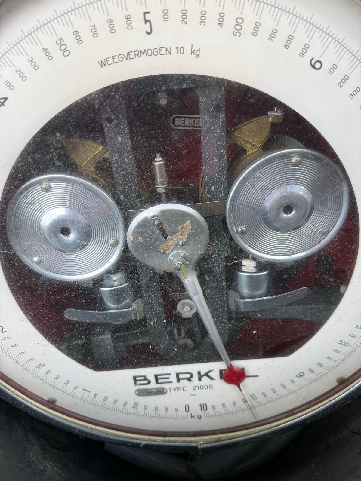Vintage Berkel Hangweegschaal type 21000.  10 kg, Gebruikt, Ophalen of Verzenden, Gijpsvintage, Info@gijpsvintage.nl