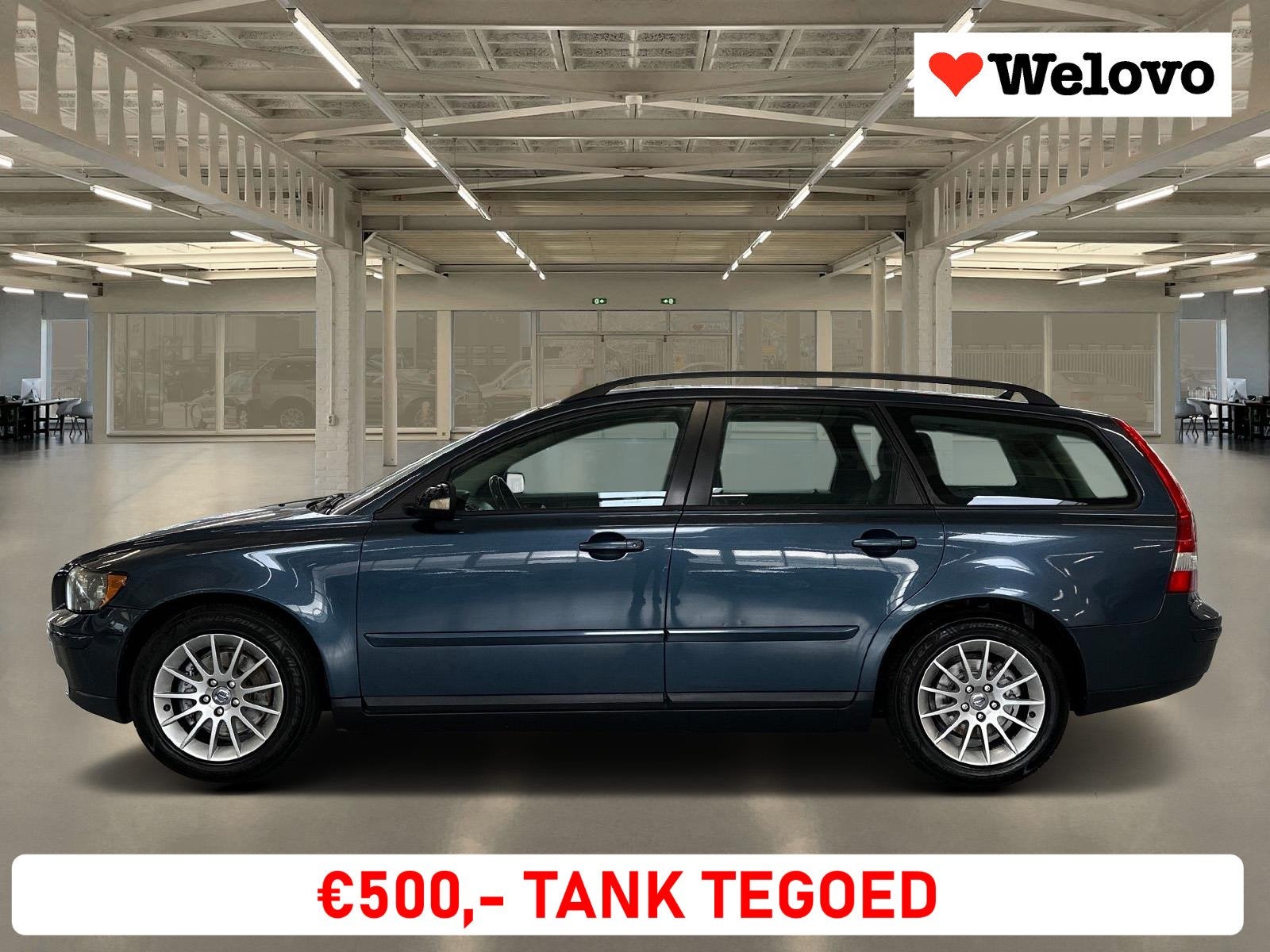 Volvo V50 2.4 Momentum Garantie, Trekhaak.., Gebruikt, Zwart, 700 kg, Blauw