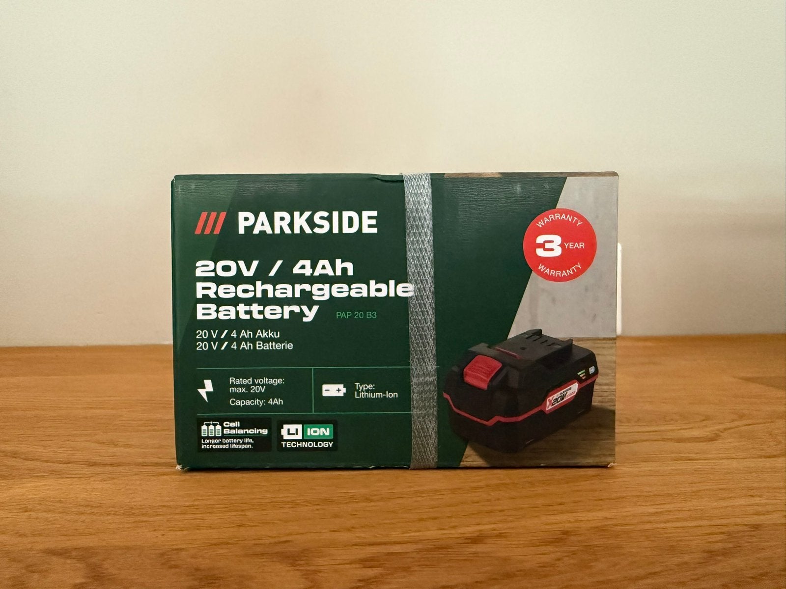 Parkside accu 20v / 4Ah rechargeable battery, Doe-het-zelf en Verbouw, Gereedschap | Machine-onderdelen en Toebehoren, Ophalen of Verzenden
