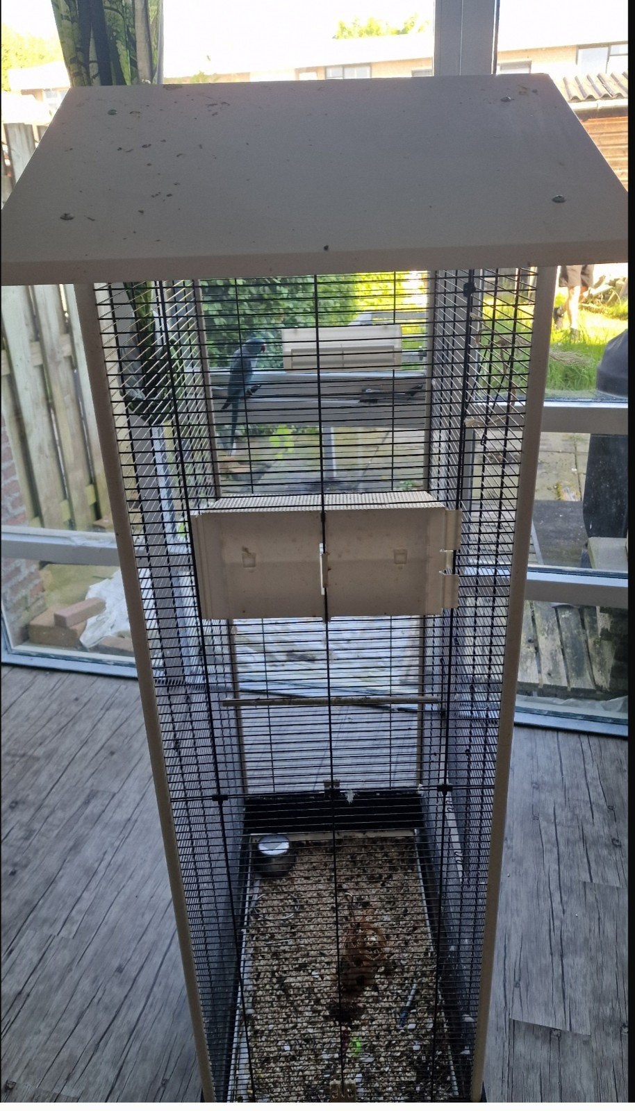 Vogelkooi te koop, Ophalen, Zo goed als nieuw, Aluminium, Vogelkooi