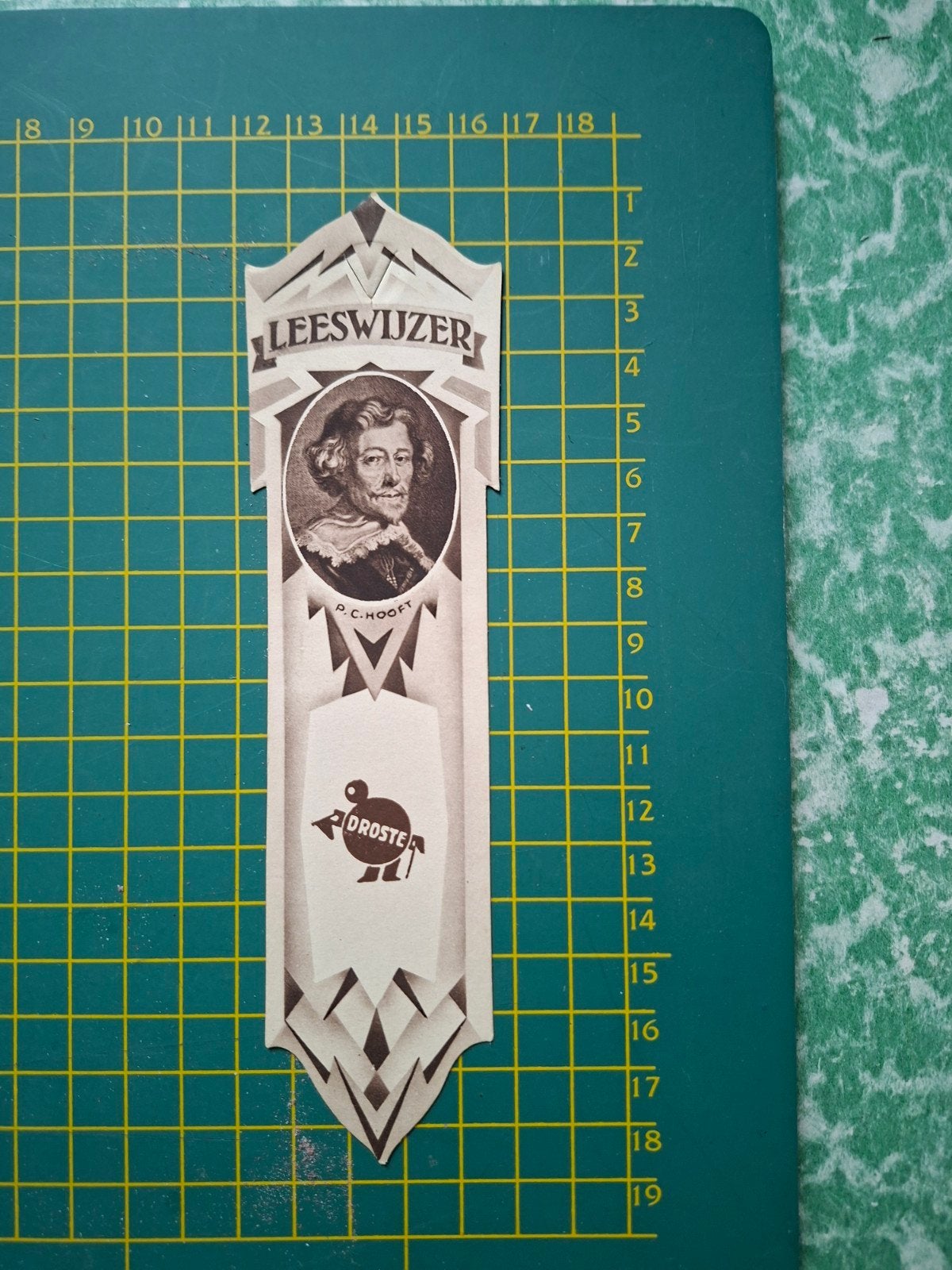 bladwijzer / Leeswijzer met afb. P.C.Hooft en reclame Droste, Verzamelen, Merken en Reclamevoorwerpen, Ophalen of Verzenden, Zo goed als nieuw