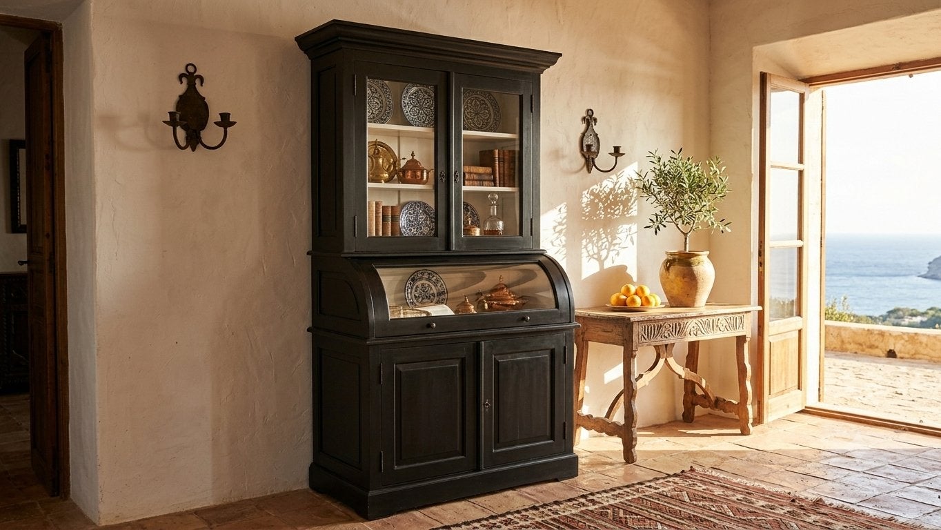 Teak Buffetkast Vitrinekast - Op Maat Geverfd & Geleverd, 100 tot 150 cm, Teakhout, Nieuw, 50 tot 75 cm