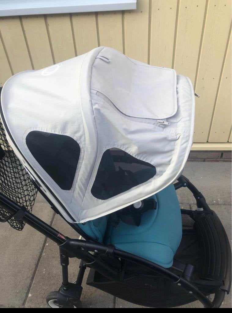 Bugaboo Bee 5 kinderwagen met turquoise bekleding, Bugaboo, Verstelbare duwstang, Zo goed als nieuw, Ophalen