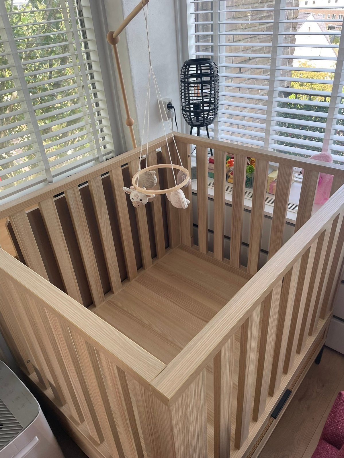 TWF box Java incl. boxkleed en mobiel | T.E.A.B., Kinderen en Baby's, Ophalen, Zo goed als nieuw, Rechthoekig, Boxkleed