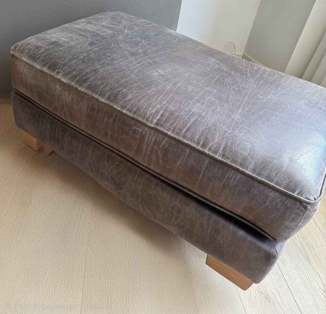 GEZOCHT: Riviera Maison hocker pellini leer bruin., Ophalen, Vierkant, Leer