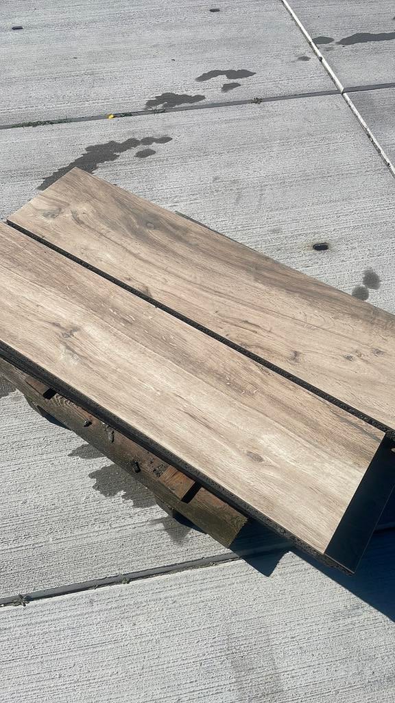 Siertegels houtmotief, Tuin en Terras, Ophalen of Verzenden, Zo goed als nieuw, Beton, Terrastegels