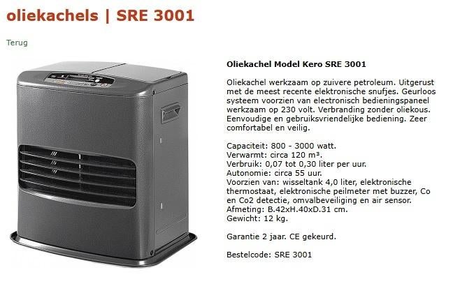 Laserkachel Kero SRE 3001 in goede staat, Huis en Inrichting, Kachels, Gebruikt, Overige brandstoffen, Petroleumkachel, Ophalen of Verzenden