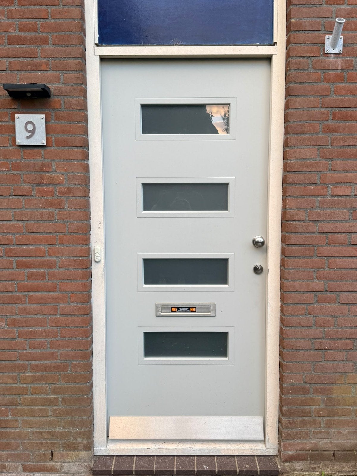 Hardhouten voordeur met dubbelglas en driepuntssluiting, Ophalen, 80 tot 100 cm, 215 cm of meer, Glas
