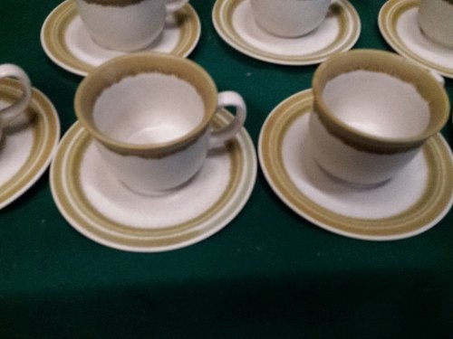 servies p/ amf bruin creme aardewerk, Ophalen of Verzenden, 'T Olde Gre-j, Info@toldegrej.nl, Endepoelstraat 20f Didam