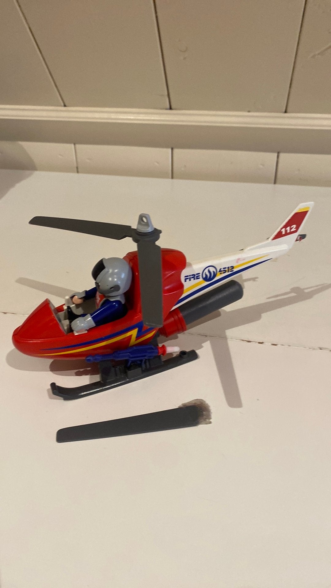 Playmobil brandweer helikopter nummer 70492, Gebruikt, Complete set, Overige typen, Ophalen of Verzenden