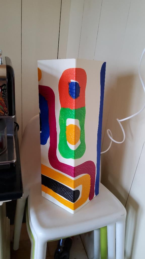 vintage kokerlamp Ferdi de Bruijn, Kunststof, Memphis stijl, Ophalen of Verzenden, Zo goed als nieuw