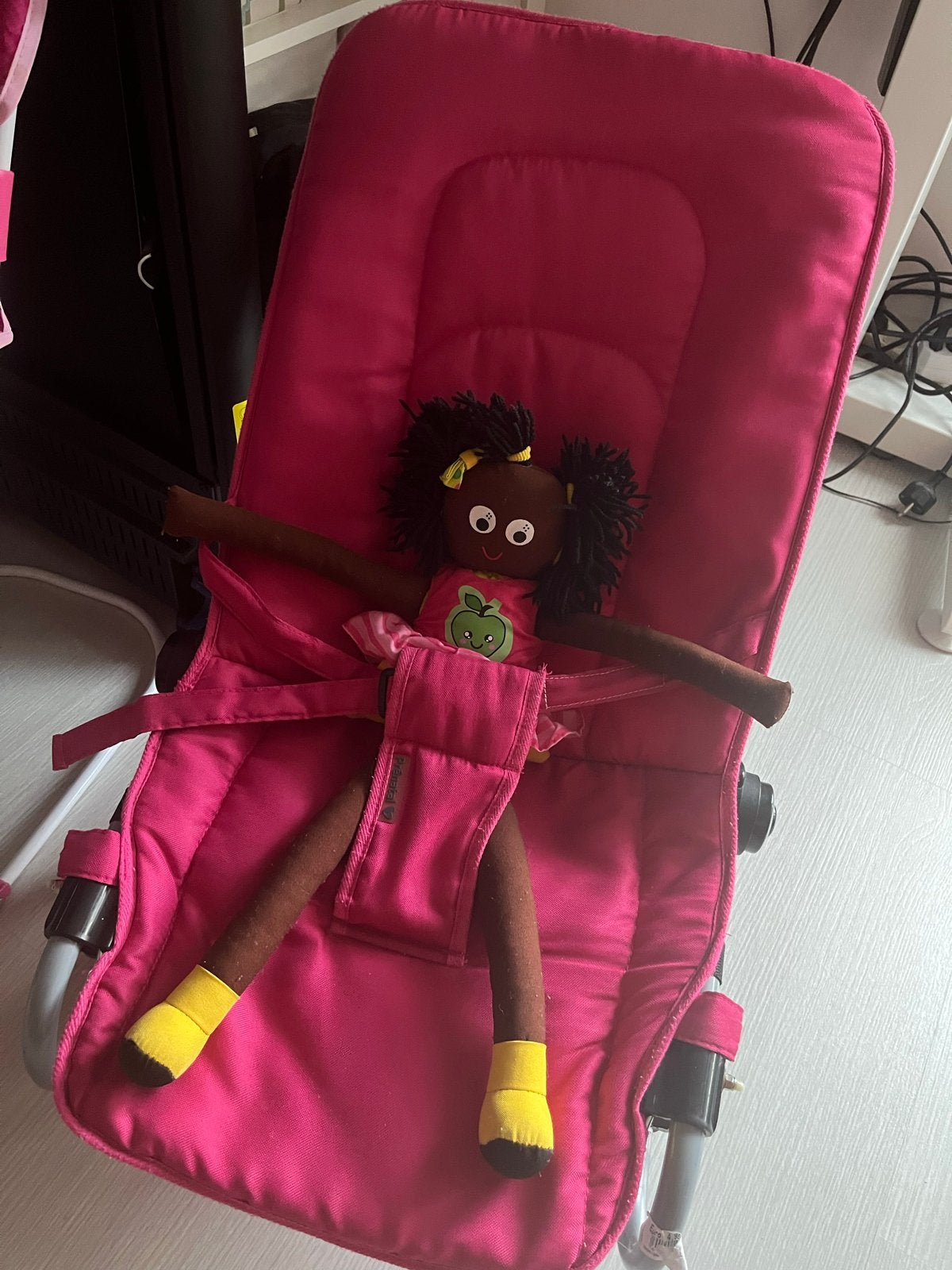 Prenatal Wipstoel Roze voor Baby Meisje, Ophalen, Gebruikt, Wipstoel, Met gordel(s) of riempje(s)