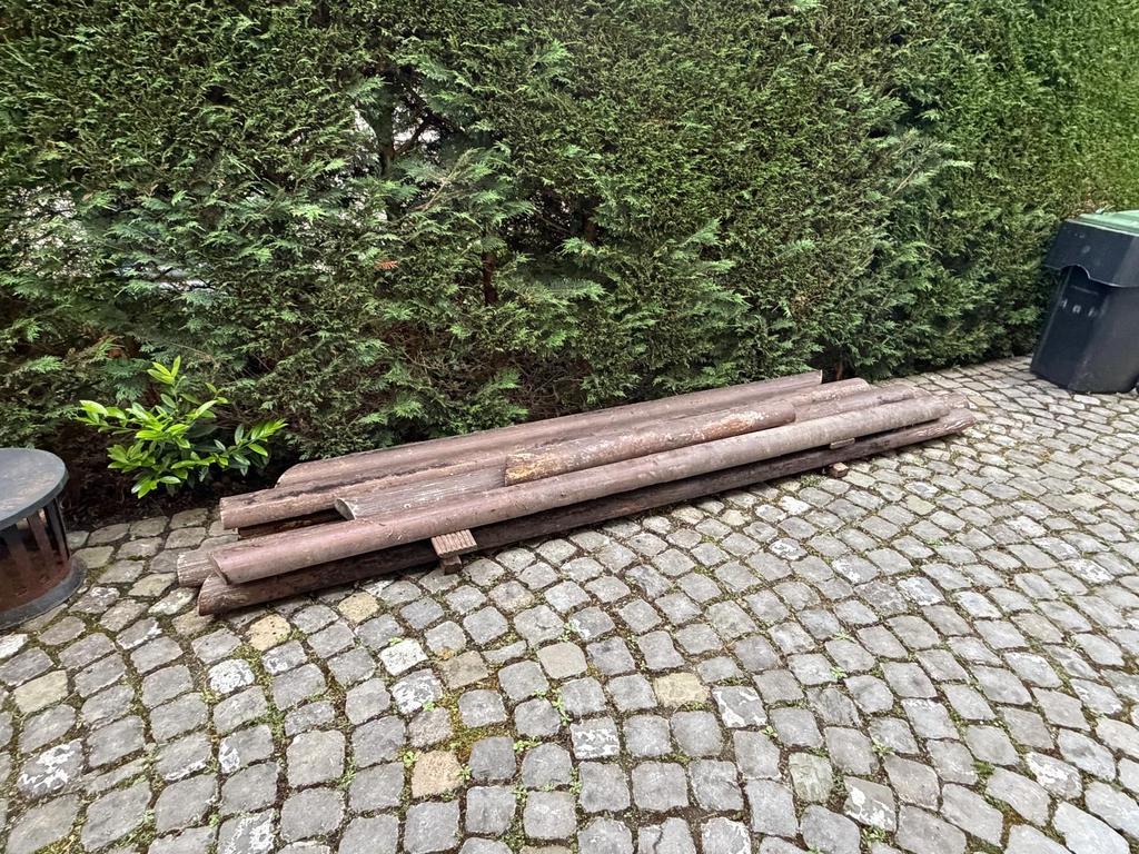 10x Gelamineerde Half Houten Ronde Palen - Diverse Lengtes, Ophalen, Gebruikt, Overige typen, Overige houtsoorten