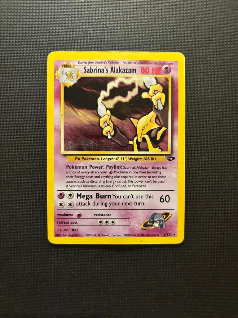 Sabrina's Alakazam Pokémon kaart (Gym Challenge), Ophalen of Verzenden, Gebruikt, Losse kaart