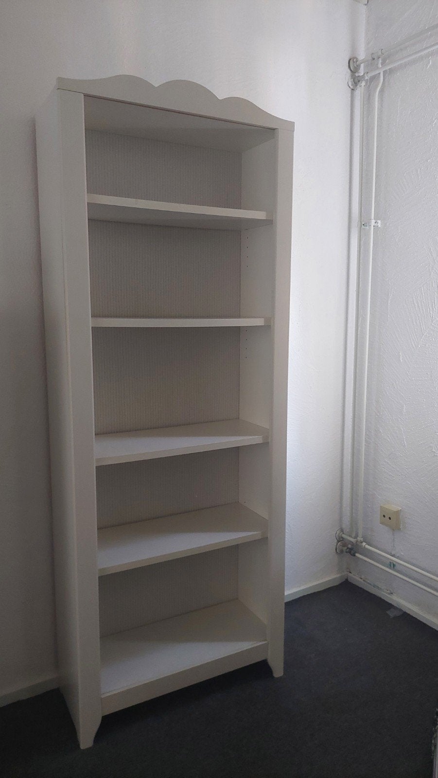 2 stevige witte open kasten 1,60 x 0,60 m en 1,86 x 0,70 m, Ophalen, Gebruikt, 50 tot 100 cm, Modern