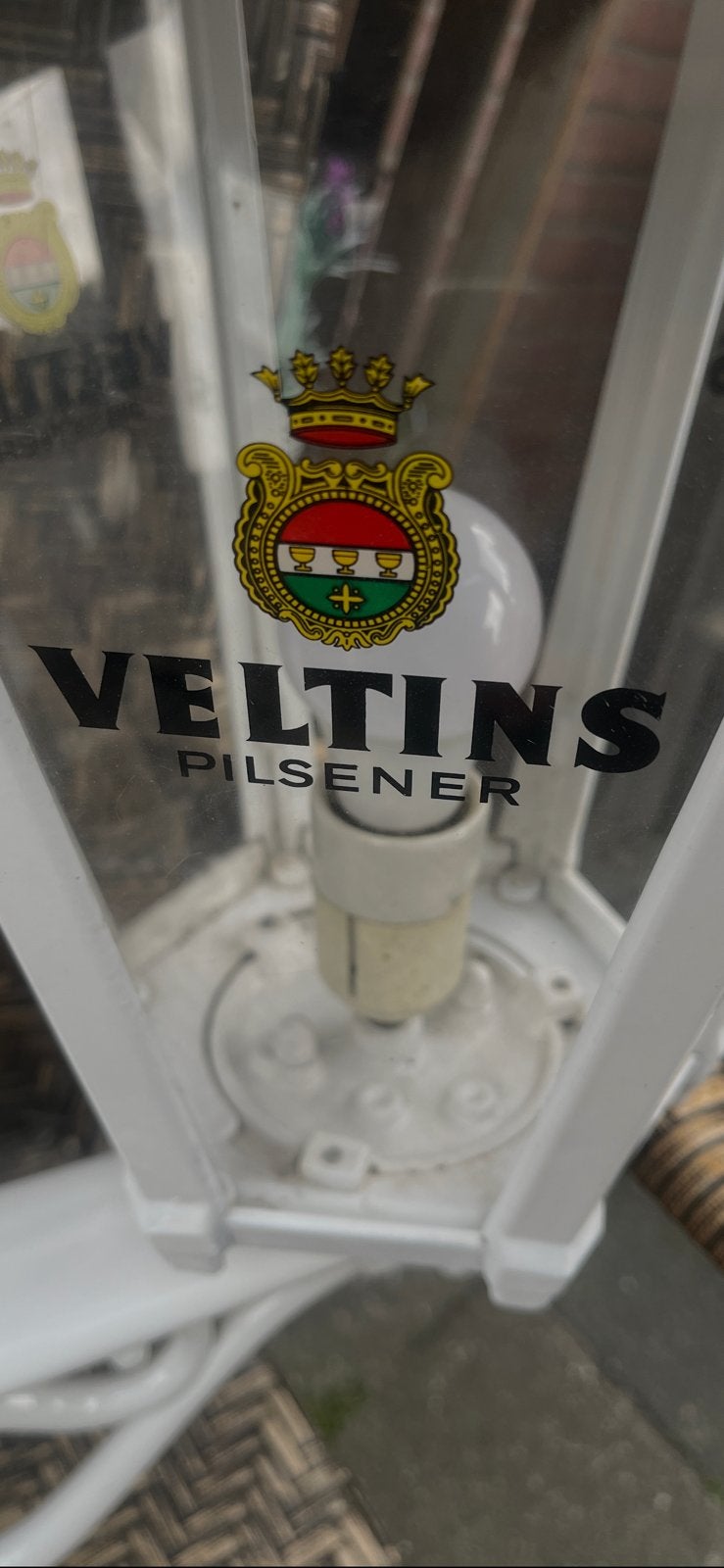 Veltins Lantaarn - Bier lantaarn- Mancave/Kroeg, Verzamelen, Biermerken, Ophalen, Gebruikt