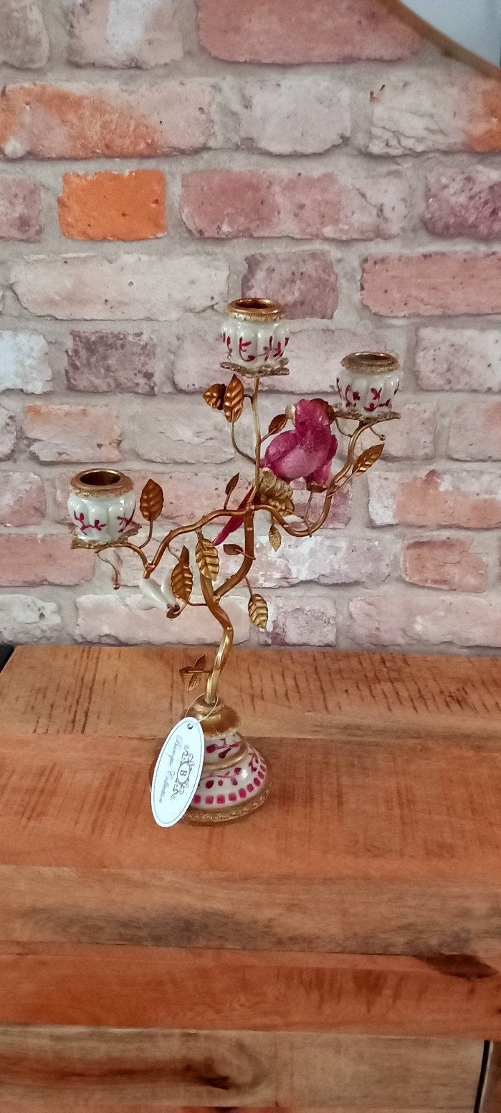 Baroque Collection:31cm Papegaai Vogel Kandelaar♥️NIEUW♥️, Ophalen of Verzenden, Nieuw, Dier