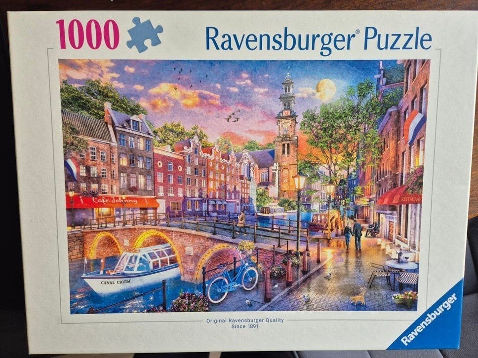 Ravensburger puzzel 1000 stukjes - Amsterdam, Ophalen, 500 t/m 1500 stukjes, Zo goed als nieuw, Legpuzzel