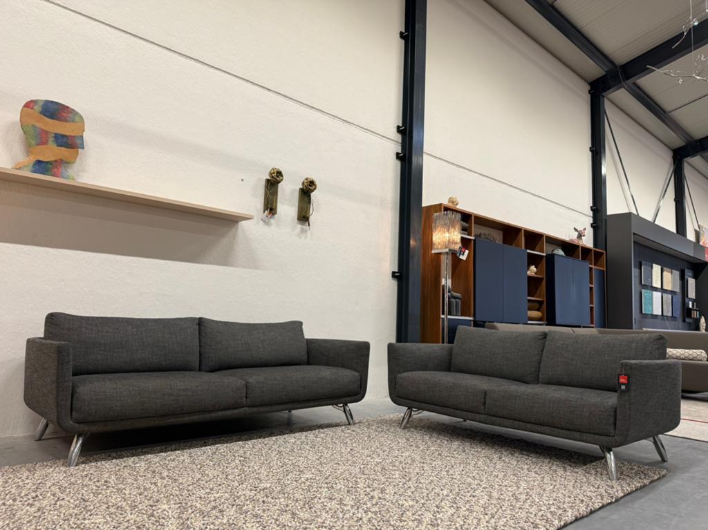 2 Design on Stock Byen 3 & 2,5 zits Bank Milton stof, 75 tot 100 cm, Ophalen of Verzenden, Zo goed als nieuw, Rechte bank