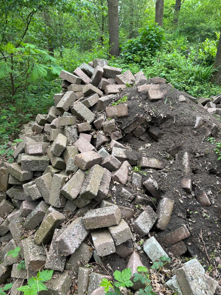 Betonklinkers Heide Kleur 8 cm, Tuin en Terras, Tegels en Klinkers, Ophalen, Gebruikt, Overige materialen, Overige typen