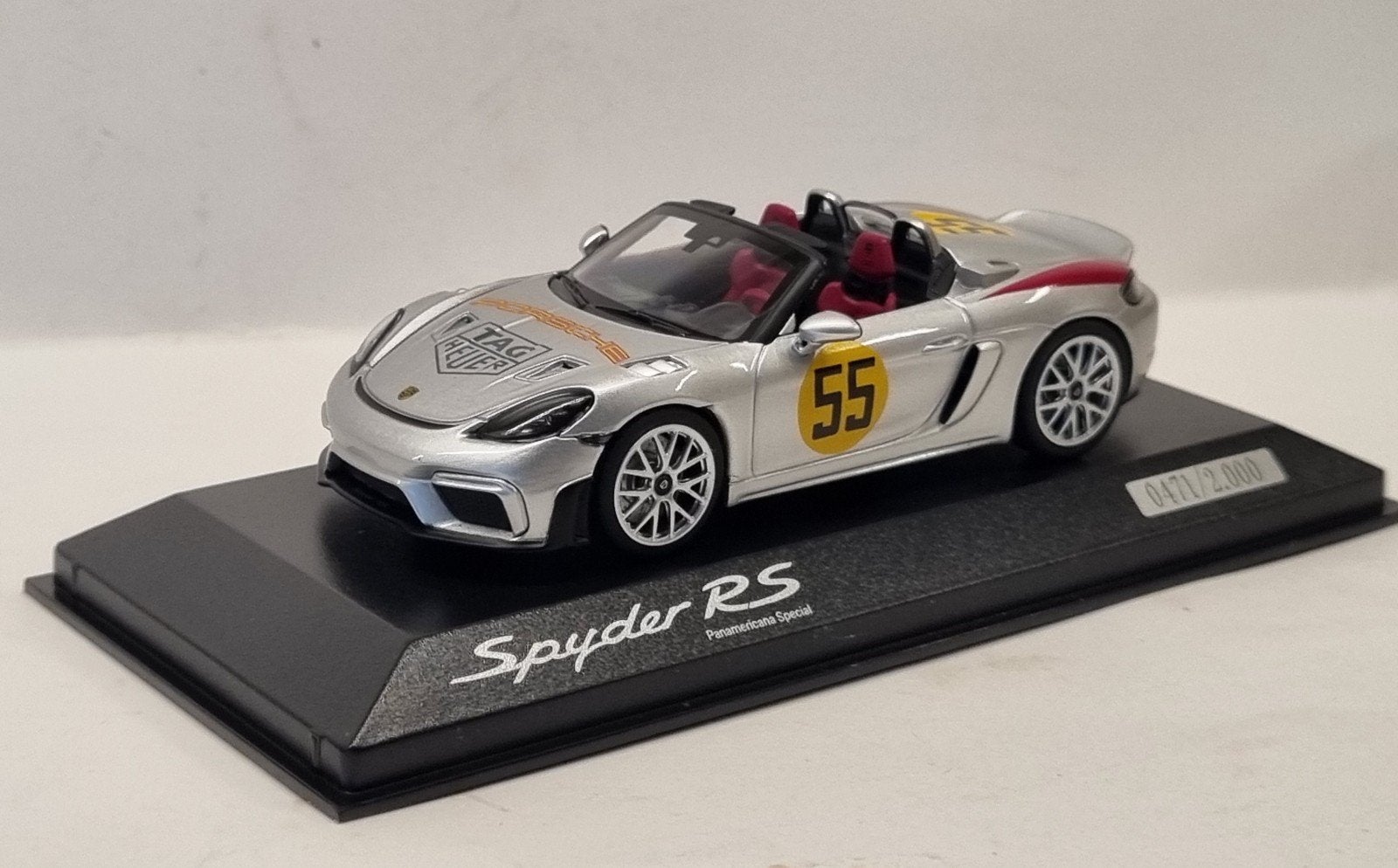 Minichamps Porsche 718 Spyder RS Panamericana 1:43, Ophalen of Verzenden, Nieuw, Auto, MiniChamps