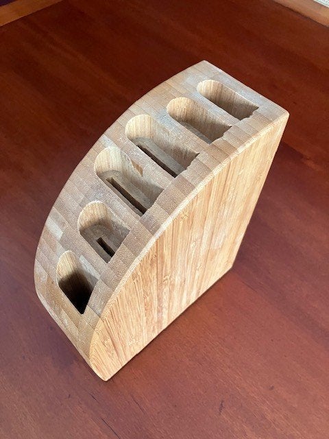 Fontignac bamboehouten messenblok, zo goed als nieuw, Overige typen, Hout, Ophalen of Verzenden, Zo goed als nieuw