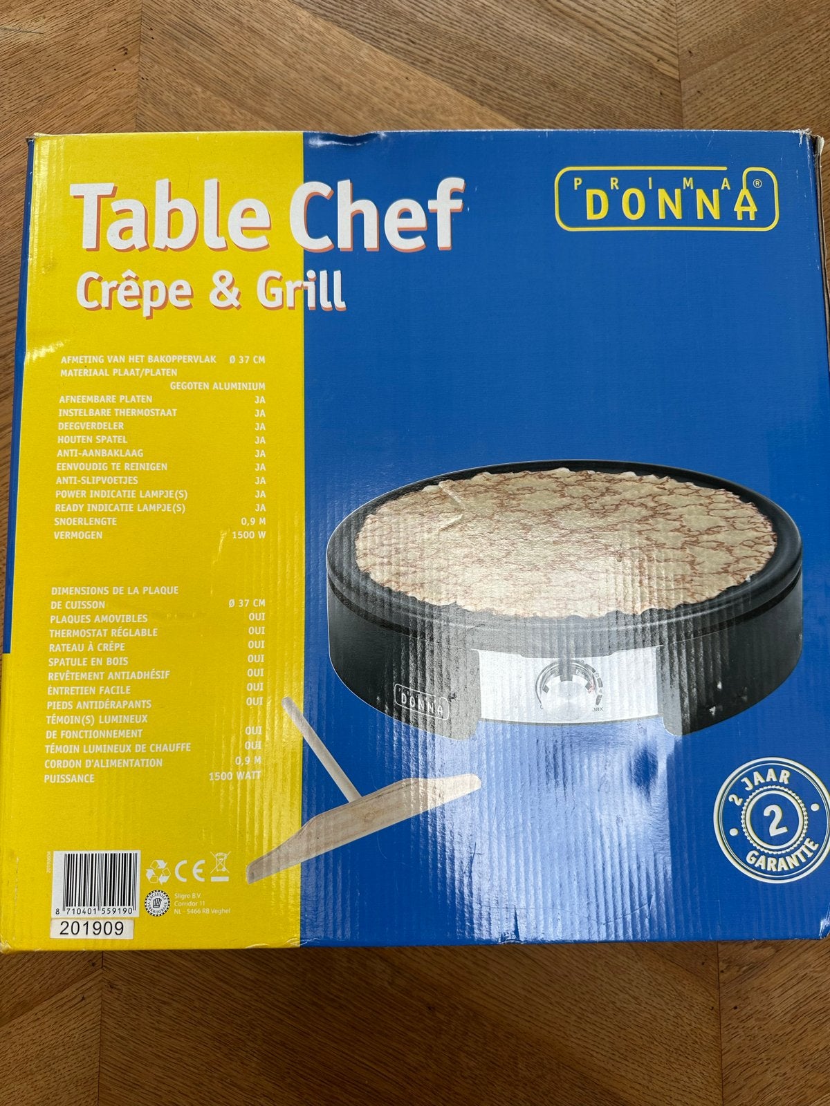 Prima Donna Table Chef Crêpe & Grill - Nieuw, Witgoed en Apparatuur, Ophalen, Nieuw