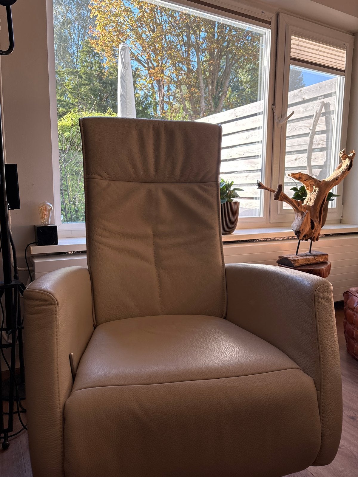 Leren verstelbare relaxfauteuil van Till Interieur, Huis en Inrichting, Ophalen, Gebruikt, Leer, 75 tot 100 cm