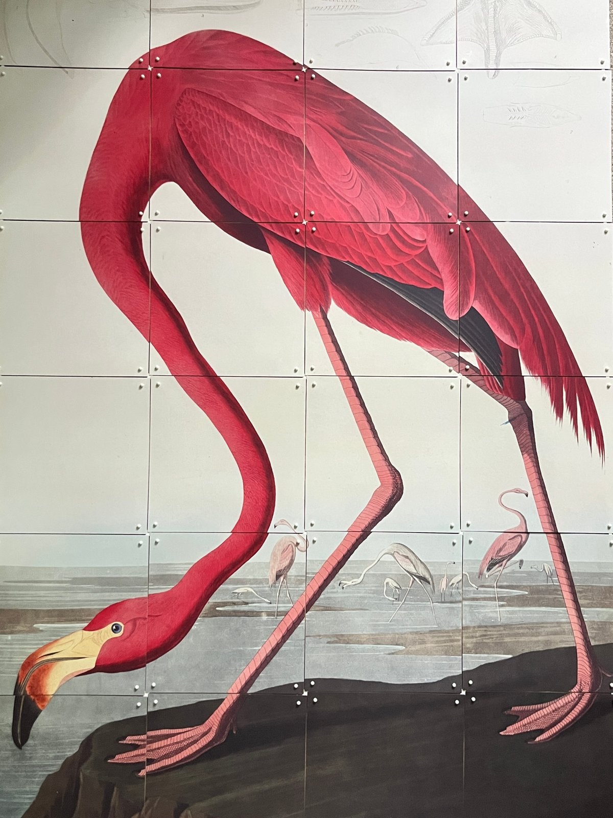 Ixxi wanddecoratie flamingo 120x80 cm, Meerkleurig, Ophalen of Verzenden, Zo goed als nieuw, Wandbord of Wandpaneel