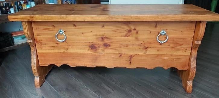 Bedkist, Ophalen, Gebruikt, 100 tot 150 cm, Grenenhout