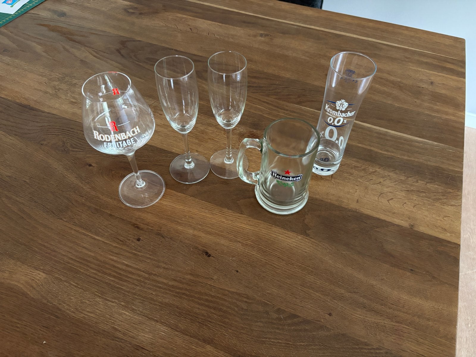 Diverse bier- en champagneglazen - Rodenbach, Heineken, Krom, Ophalen, Overige merken, Glas, Overige typen