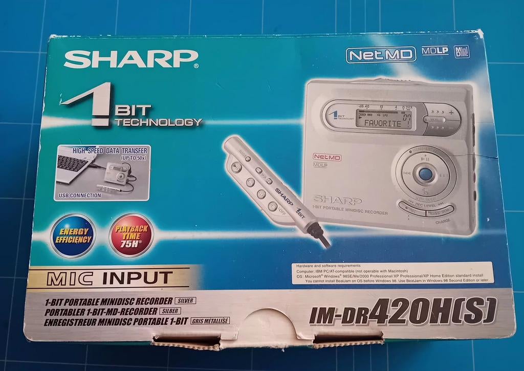 Sharp Minidisc Recorder  IM-DR 420H(S), Audio, Tv en Foto, Walkmans, Discmans en Minidiscspelers, Ophalen of Verzenden, Minidisc-recorder