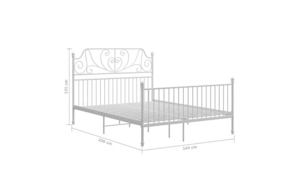 Bed, Ophalen, Gebruikt, Wit, Tweepersoons
