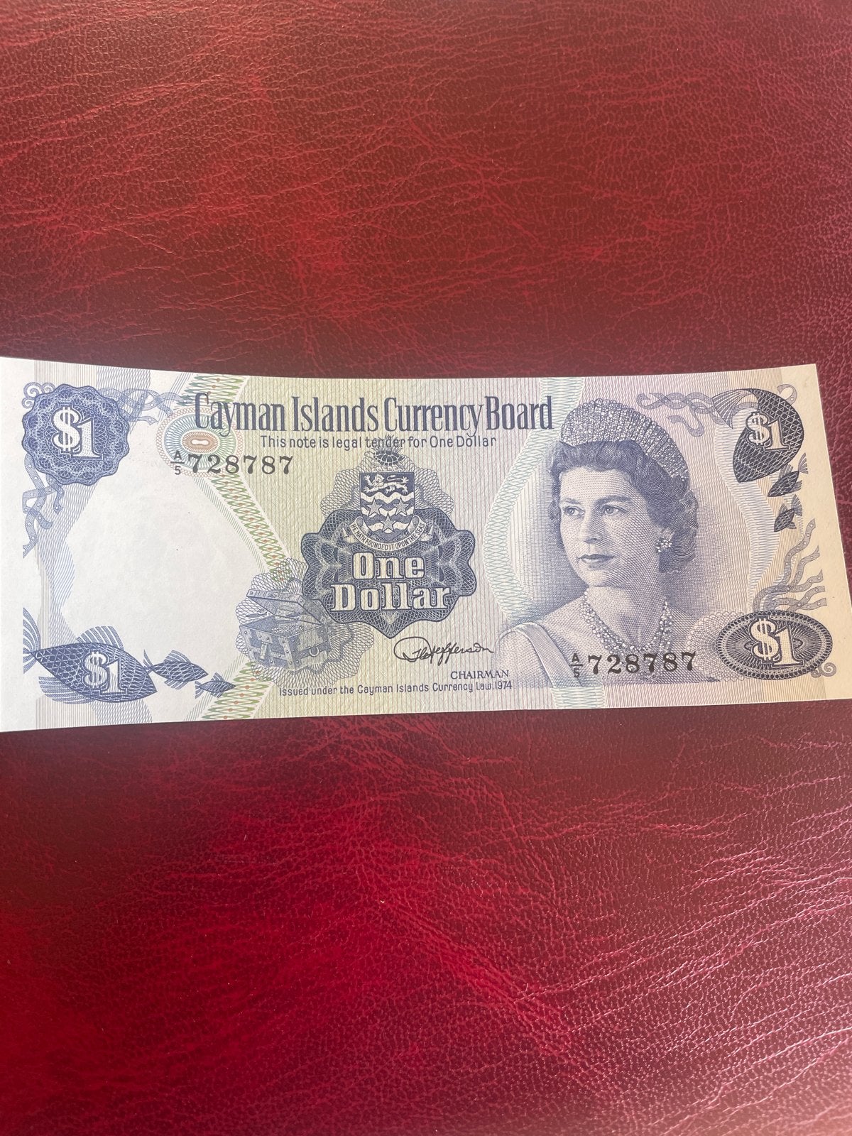 Caymaneilanden 1 Dollar biljet 1974 - Koningin Elizabeth II, Postzegels en Munten, Bankbiljetten | Amerika, Ophalen of Verzenden