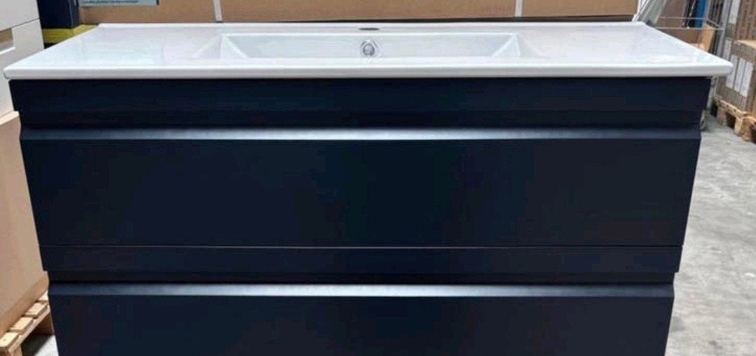Kame badkamermeubel 100 cm met wastafel - Nieuw in doos, Ophalen, 100 tot 150 cm, Zo goed als nieuw, Minder dan 100 cm