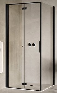 Zwarte glazen douchedeur 90x195 cm, Ophalen of Verzenden, Nieuw, Glas, Douche