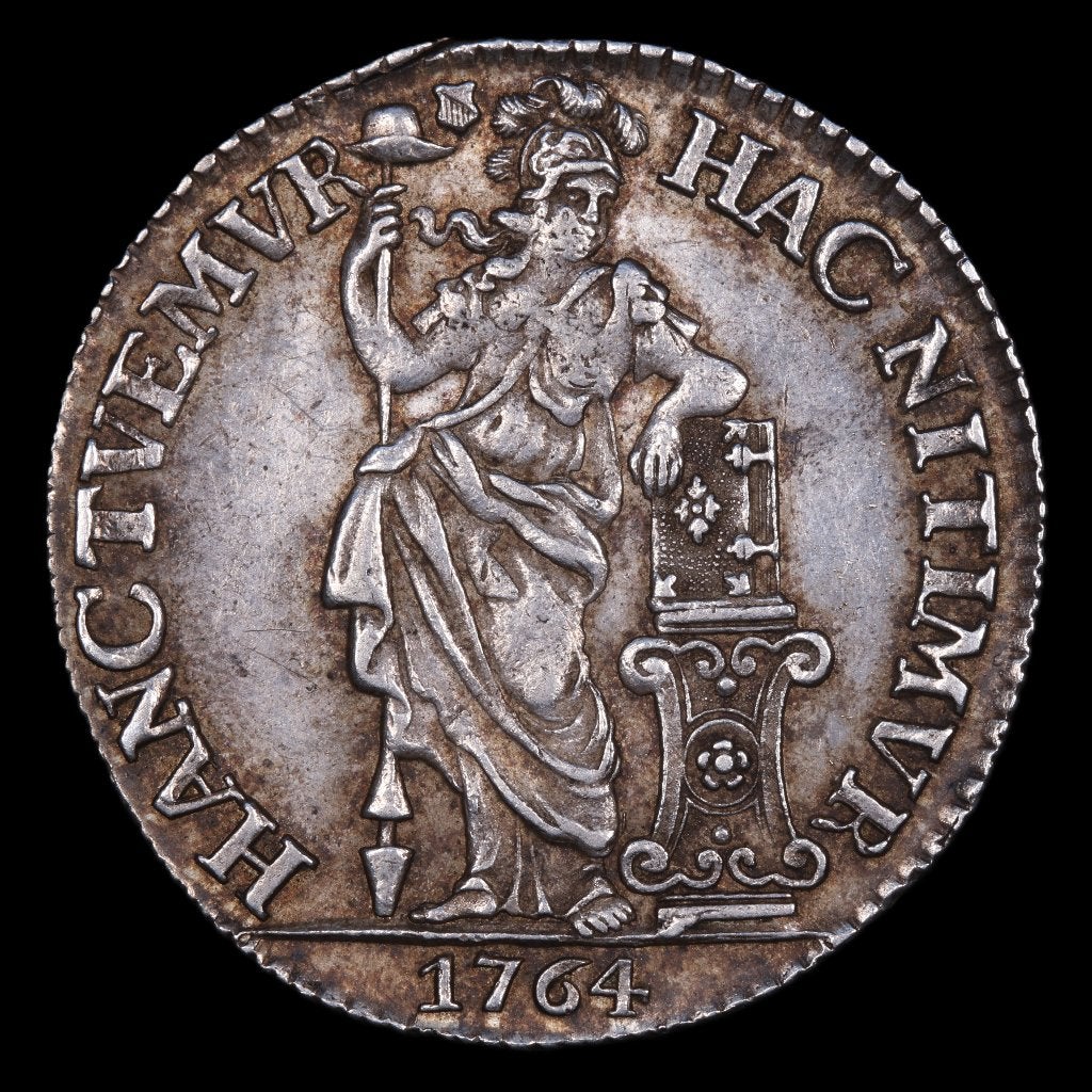 Gulden Utrecht 1764. Zfr/ Pr., Postzegels en Munten, Munten | Nederland, 1 gulden, Vóór koninkrijk, Zilver, Ophalen of Verzenden
