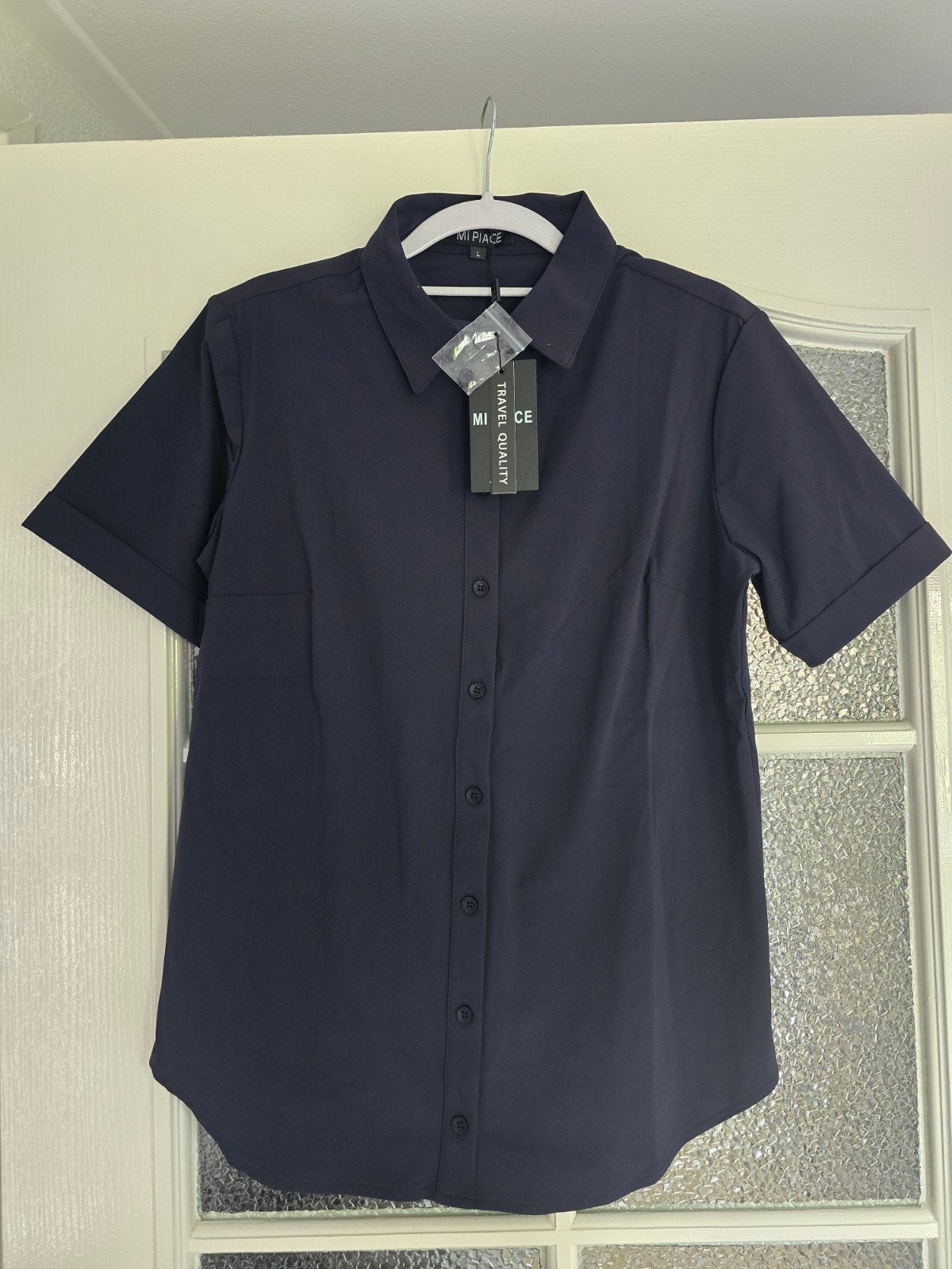 nieuw mi piace blouse donkerblauw L, Ophalen of Verzenden, Nieuw, Blauw