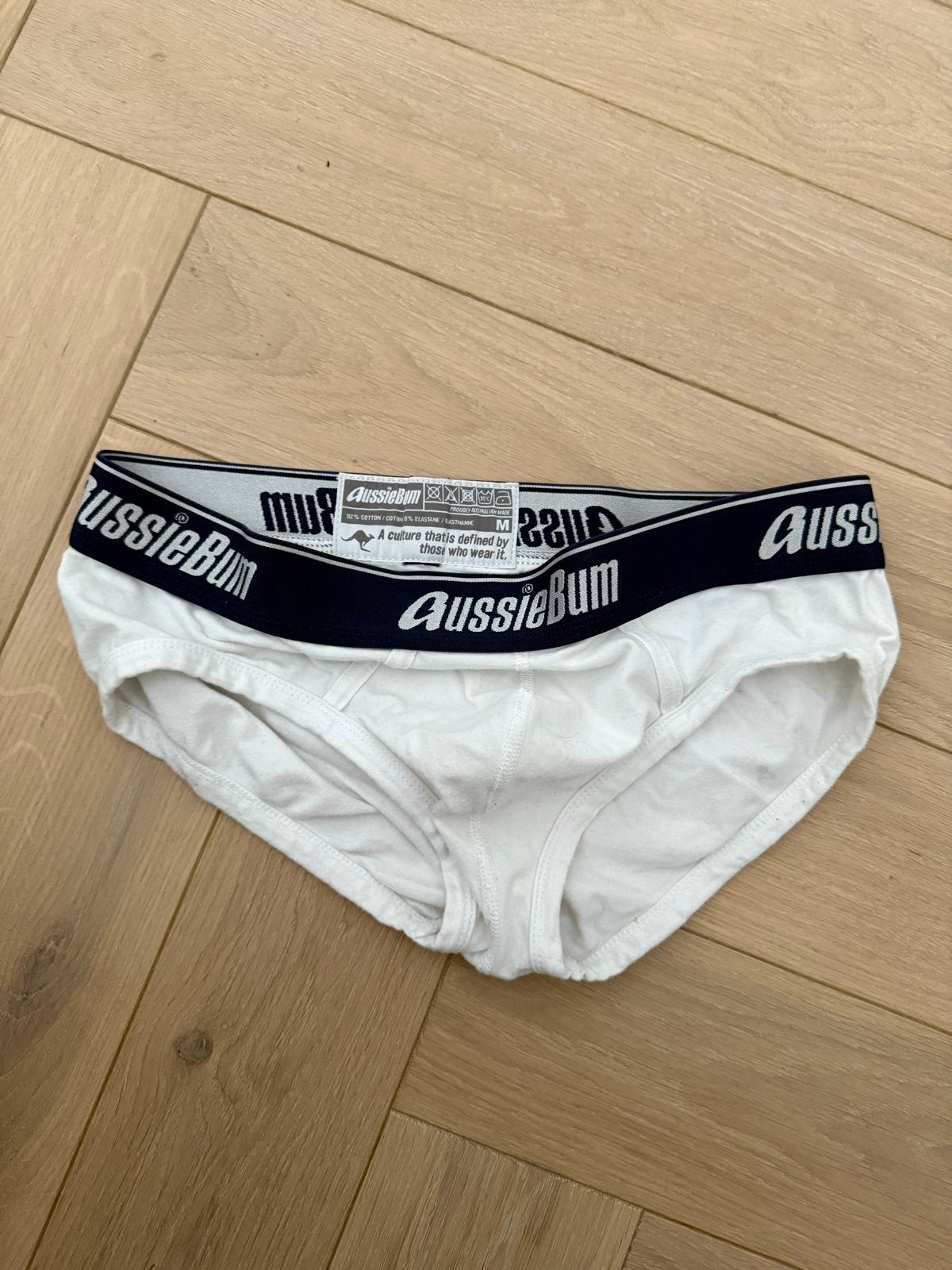AussieBum Slip - Wit met Zwart Logo, Verzenden, Wit, Slip