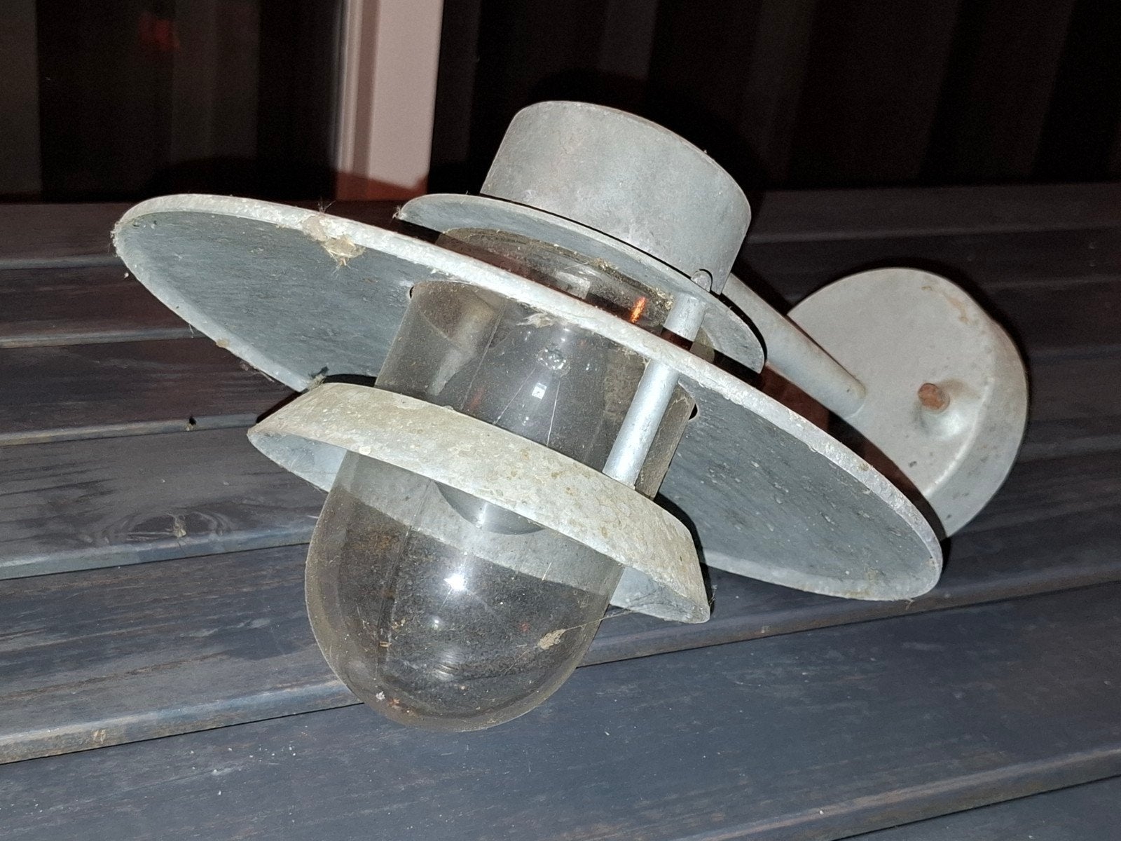 3 stuks vintage gegalvaniseerd stallampen / boerderijlampen, Tuin en Terras, Ophalen, Overige materialen, Minder dan 50 watt, Wandlamp