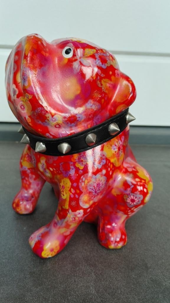 Spaarpot bulldog Pomme Pidou, Ophalen of Verzenden, Zo goed als nieuw, Steen, Aardewerk of Keramiek, Dier