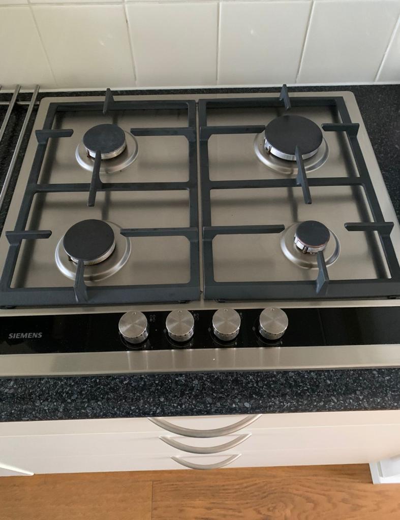Siemens gaskookplaat 58x52 cm - Vanaf vandaag ophalen!, Ophalen, Gebruikt, 4 kookzones, Inbouw