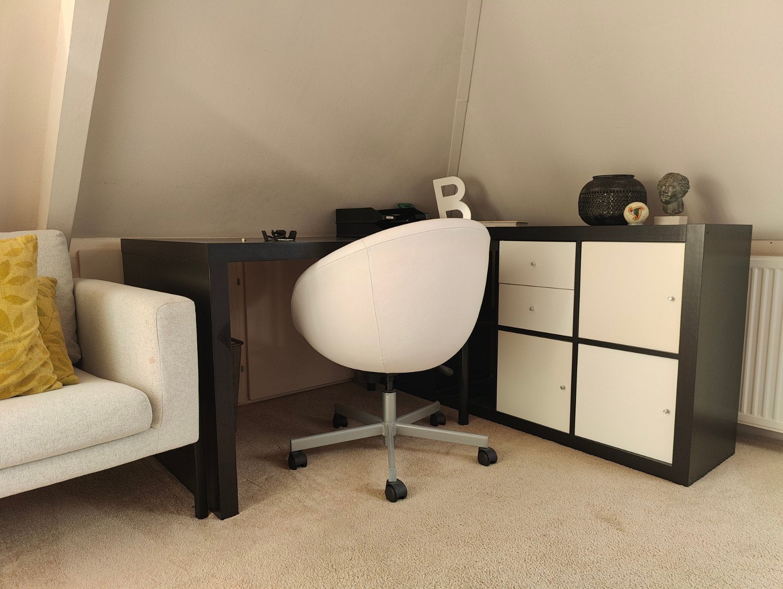 IKEA EXPEDIT / KALLAX Bureaucombinatie (Zwartbruin), Ophalen, Gebruikt