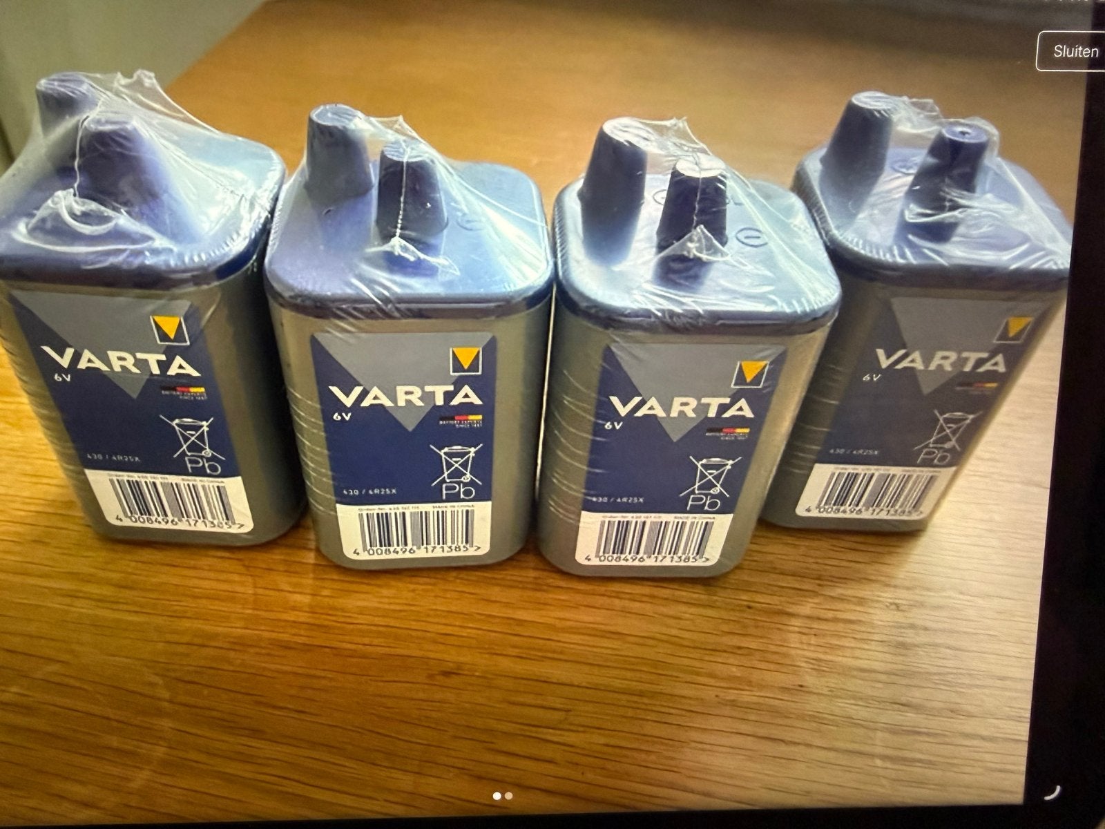 VARTA 6V batterijen - Nieuw en ongebruikt (4 stuks), Ophalen of Verzenden, Nieuw