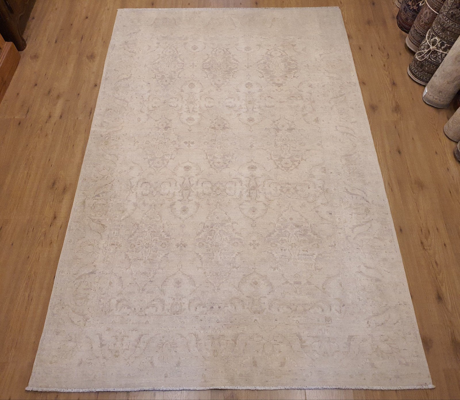 Handgeknoopt oosters tapijt ziegler 254x163, Info@SlatsAntiek.nl, Crème, Perzisch, 150 tot 200 cm