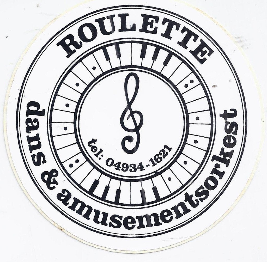 So180 sticker dansorkest roulette, Ophalen of Verzenden, Gebruikt, Bedrijf of Vereniging