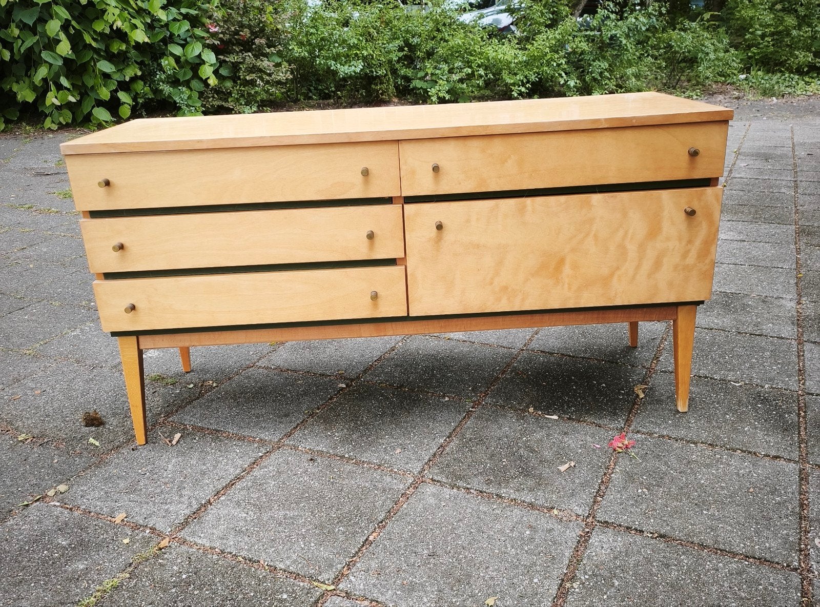 Vintage jaren 60 dressoir kaptafel, Gebruikt, 100 tot 150 cm, Ophalen of Verzenden, 25 tot 50 cm