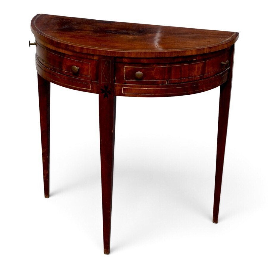 Halve maantafel, Huis en Inrichting, 50 tot 100 cm, Ophalen of Verzenden, Overige houtsoorten, 25 tot 50 cm